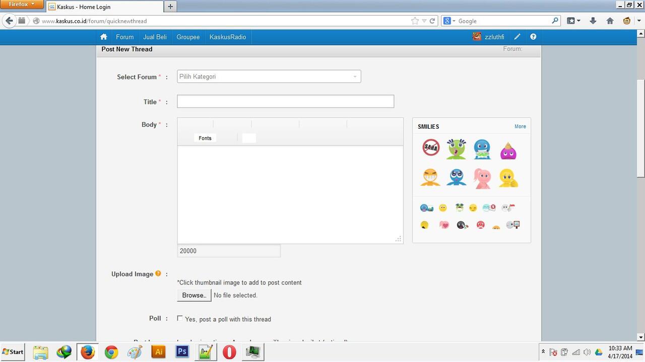  &#91;HELP&#93; Kaskus Thread Editor ERROR @MozillaFirefox (di lounge lebih rame)