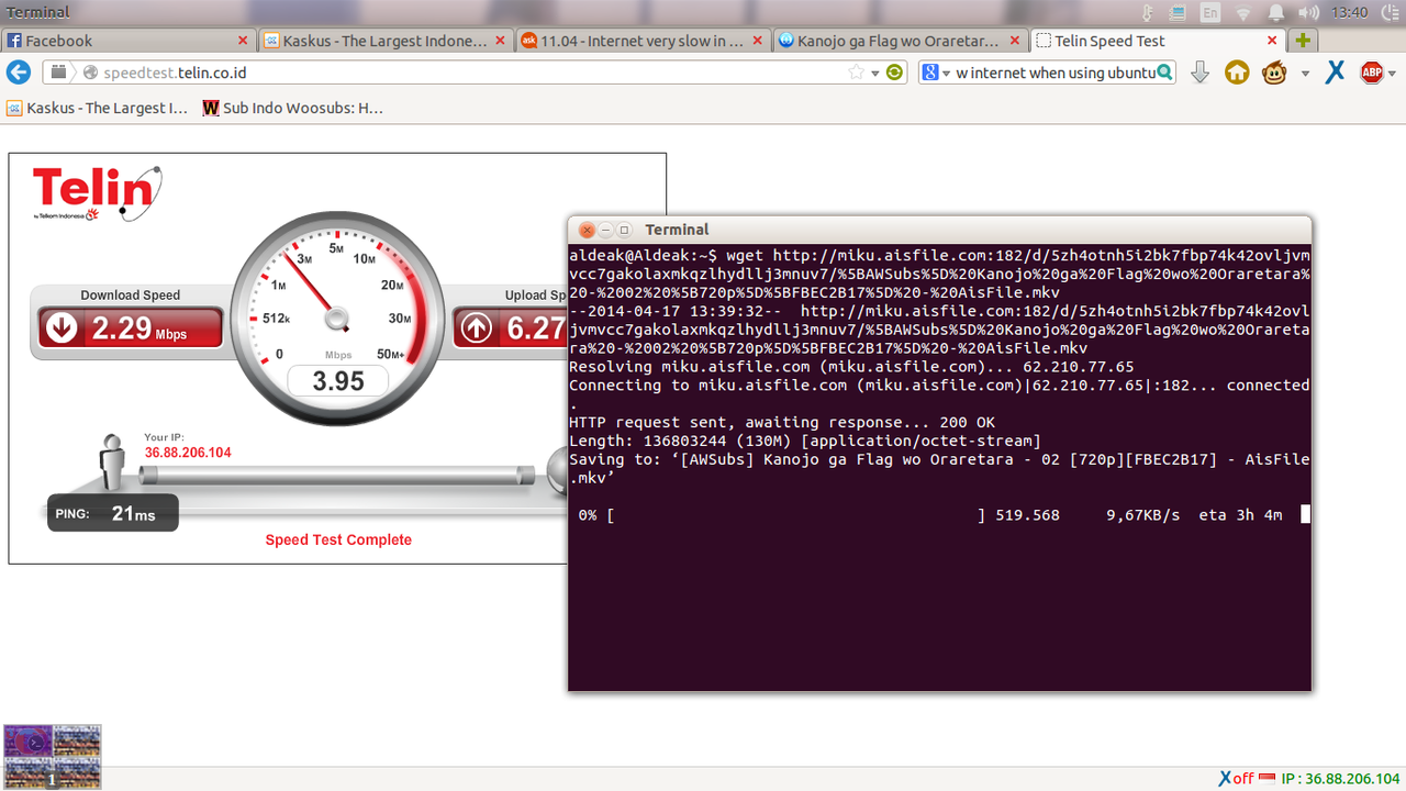 &#91;?&#93; koneksi lambat saat download di Ubuntu