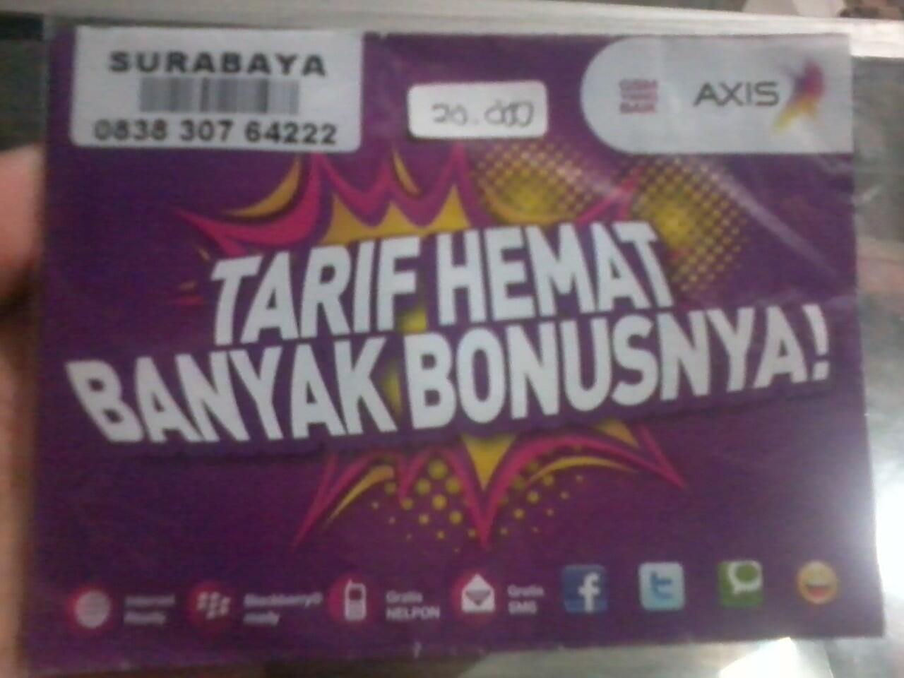 perdana axis xl dan indosat im3 nomor cantik (surabaya)