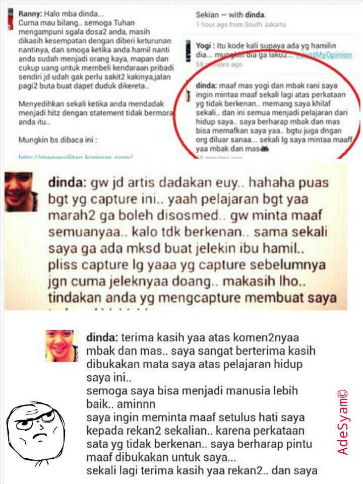 Si DINDA ABG ALAY yg egois sama ibu2 hamil MINTA MAAF!