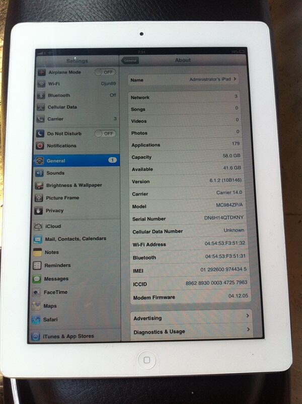 Terjual WTS Ipad 2 64GB 3G + WIFI Batangan #Cek Dimari Gan 