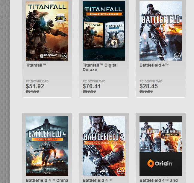 Origin : Gigabytes of Deals