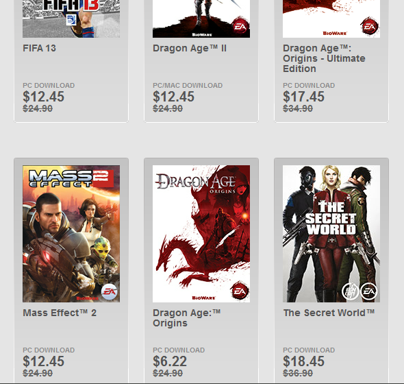 Origin : Gigabytes of Deals