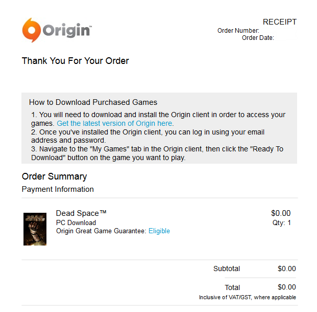Origin : Gigabytes of Deals