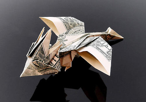 Origami Kreatif Terbuat Dari Uang Kertas