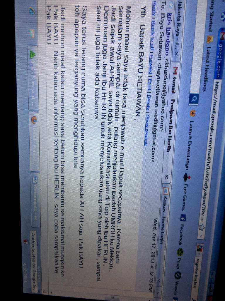 Penipuan Transaksi Sawit Oleh Herlin Rosifah