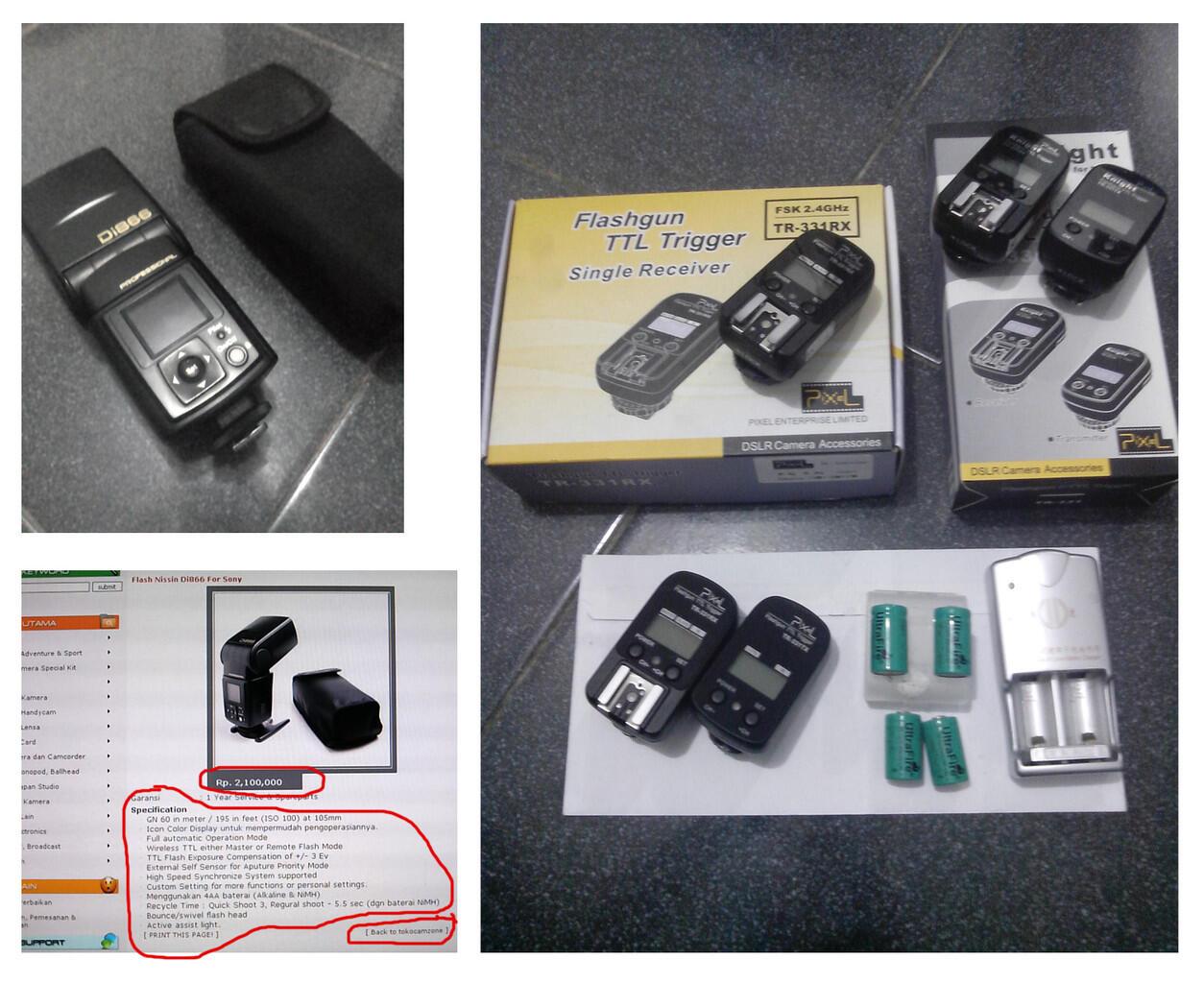 JUAL Flash NISSIN Di866 & trigger Pixel Knight (For NIKON)