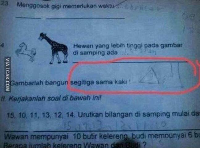Jawaban-Jawaban Konyol Soal Ujian Ini Jangan Ditiru!!!