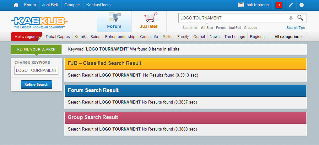 Lomba Desain Logo Tournament/Tourney di Bali, Indonesia pada 18 – 20 April 2014