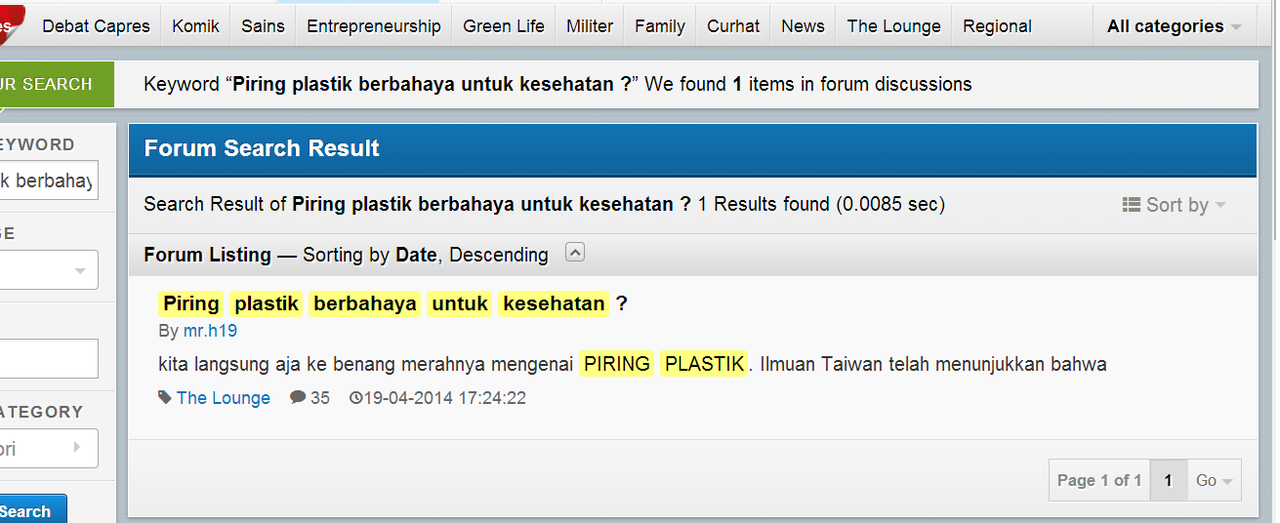 Piring plastik berbahaya untuk kesehatan ?