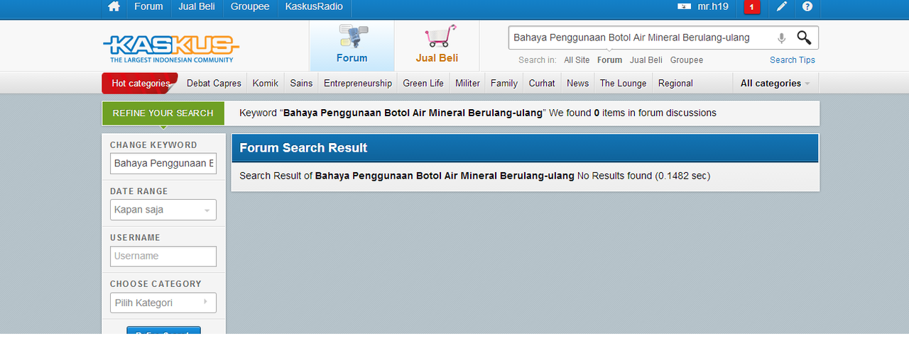 Bahaya Penggunaan Botol Air Mineral Berulang-ulang !!!