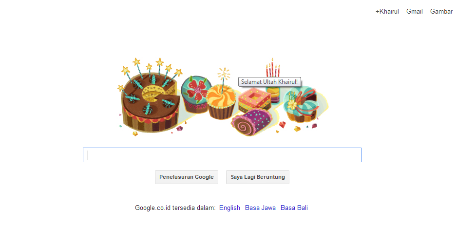 ultah ane diucapin GOOGLE gan !