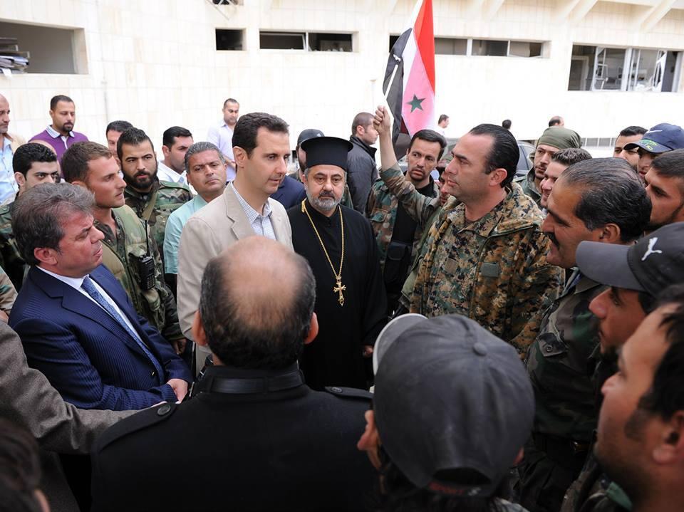&#91;Awas Terguncang&#93; Mr. Bashar Al-Assad Mengunjungi The old Christian town Maaloula,..