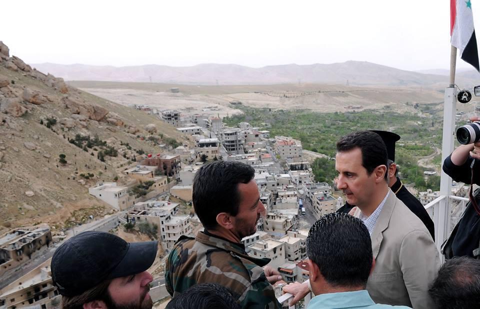 &#91;Awas Terguncang&#93; Mr. Bashar Al-Assad Mengunjungi The old Christian town Maaloula,..