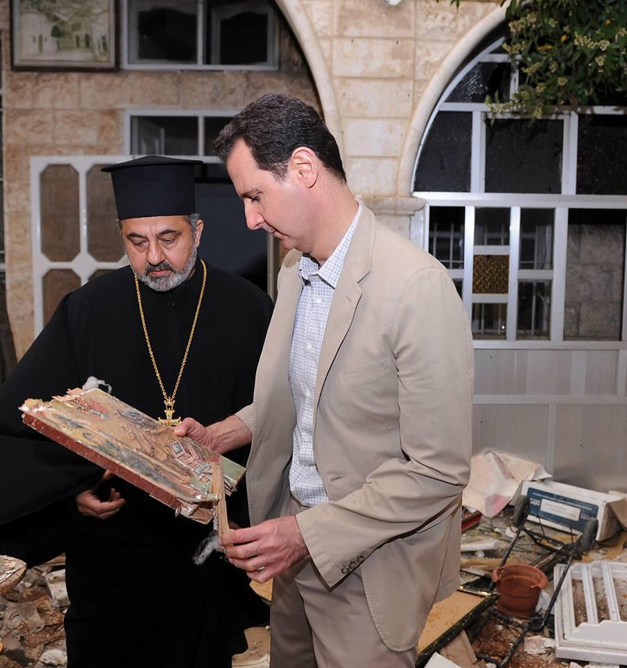 &#91;Awas Terguncang&#93; Mr. Bashar Al-Assad Mengunjungi The old Christian town Maaloula,..