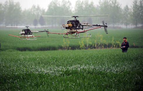 Petani Cina semprot pestisida pakai Drone gan!