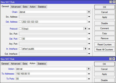 Fowarding Dengan Fitur NAT Ke Server