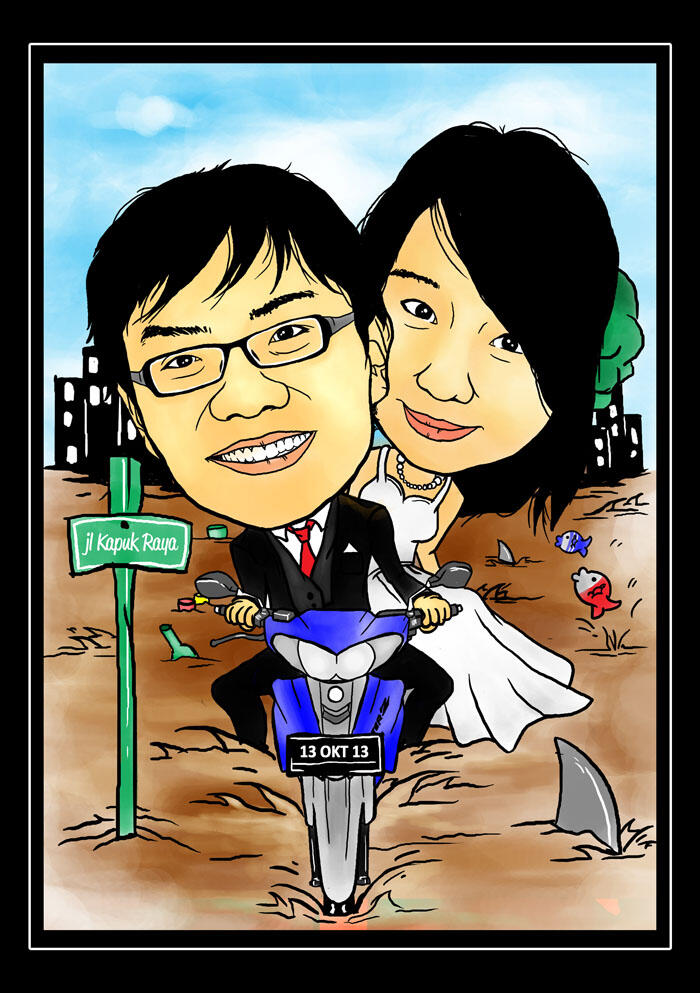 lukisan karikatur