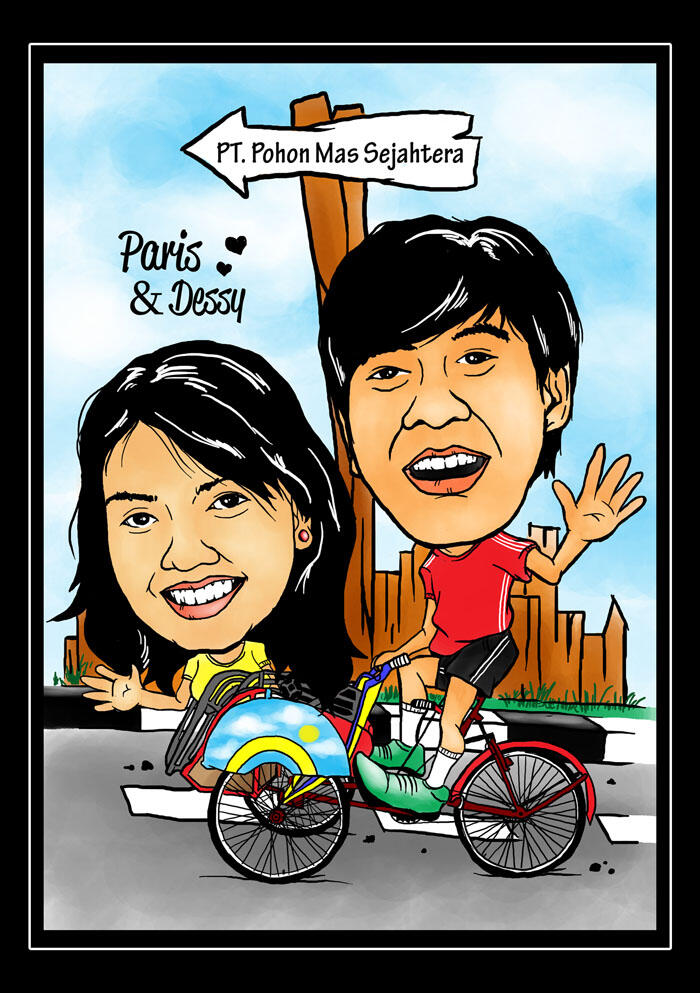 lukisan karikatur
