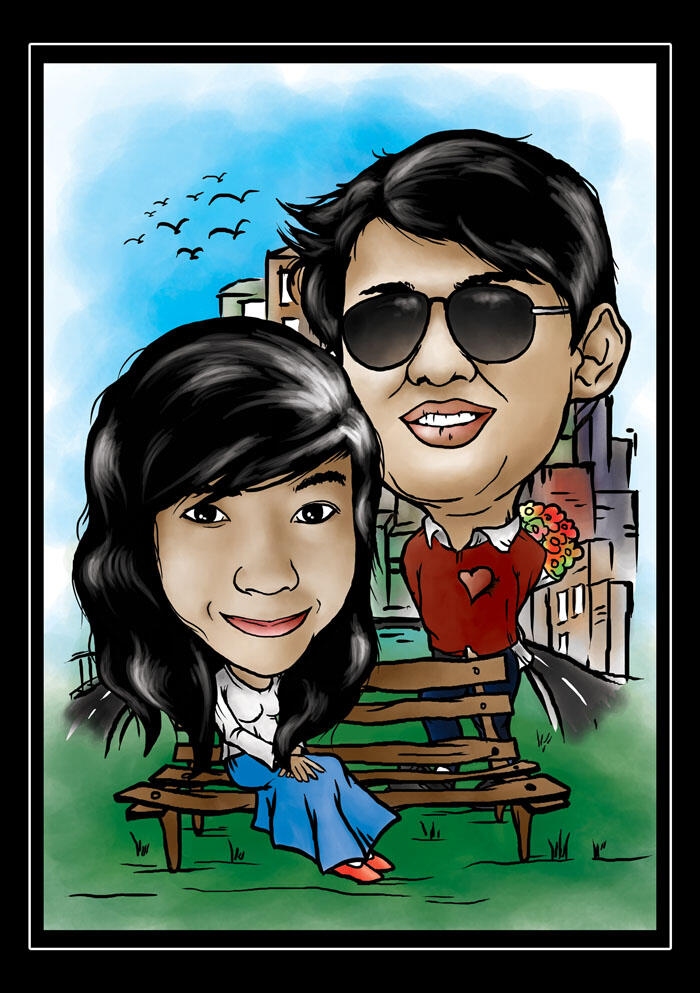 lukisan karikatur