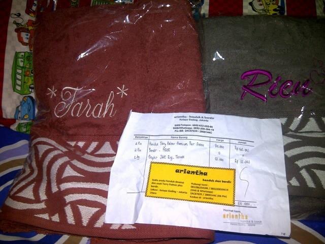 arientha handuk &amp; bordir™ ♥ ♥ ♥ Thread Testimonial ♥ ♥ ♥ Trims utk yg udah ngasih