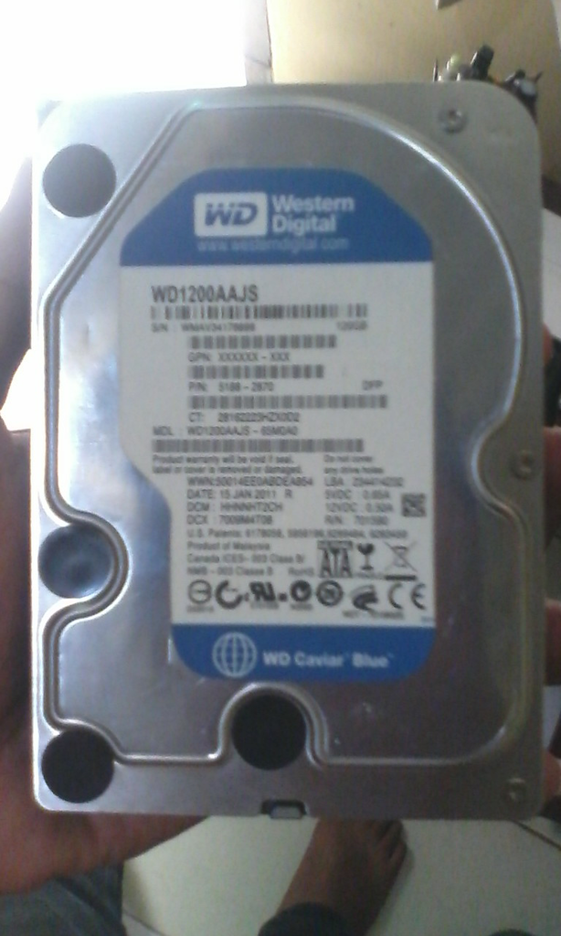 jual hardisk 2nd western digital 120gb