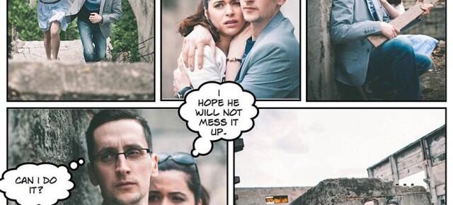 Foto Prewedding Unik ala Komik dari pasangan satu ini