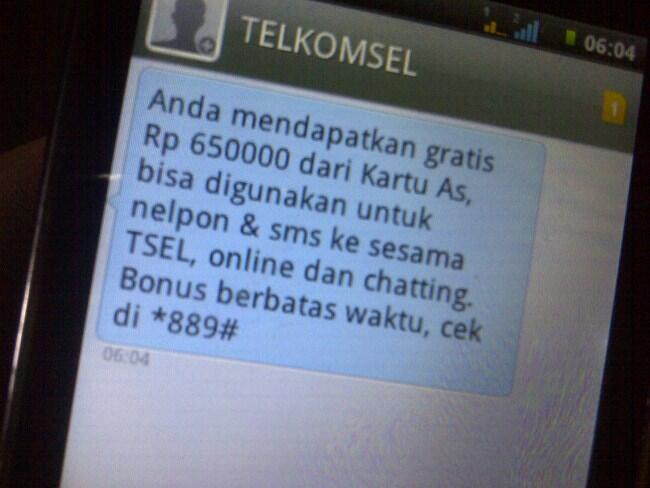 Bonus salah satu Operator Mencapai 650k gan masuk (full pict) no sensor