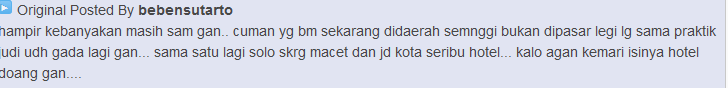 ( Sebuah Kenangan ) Kota Solo dan sekitarnya sebelum tahun 2000