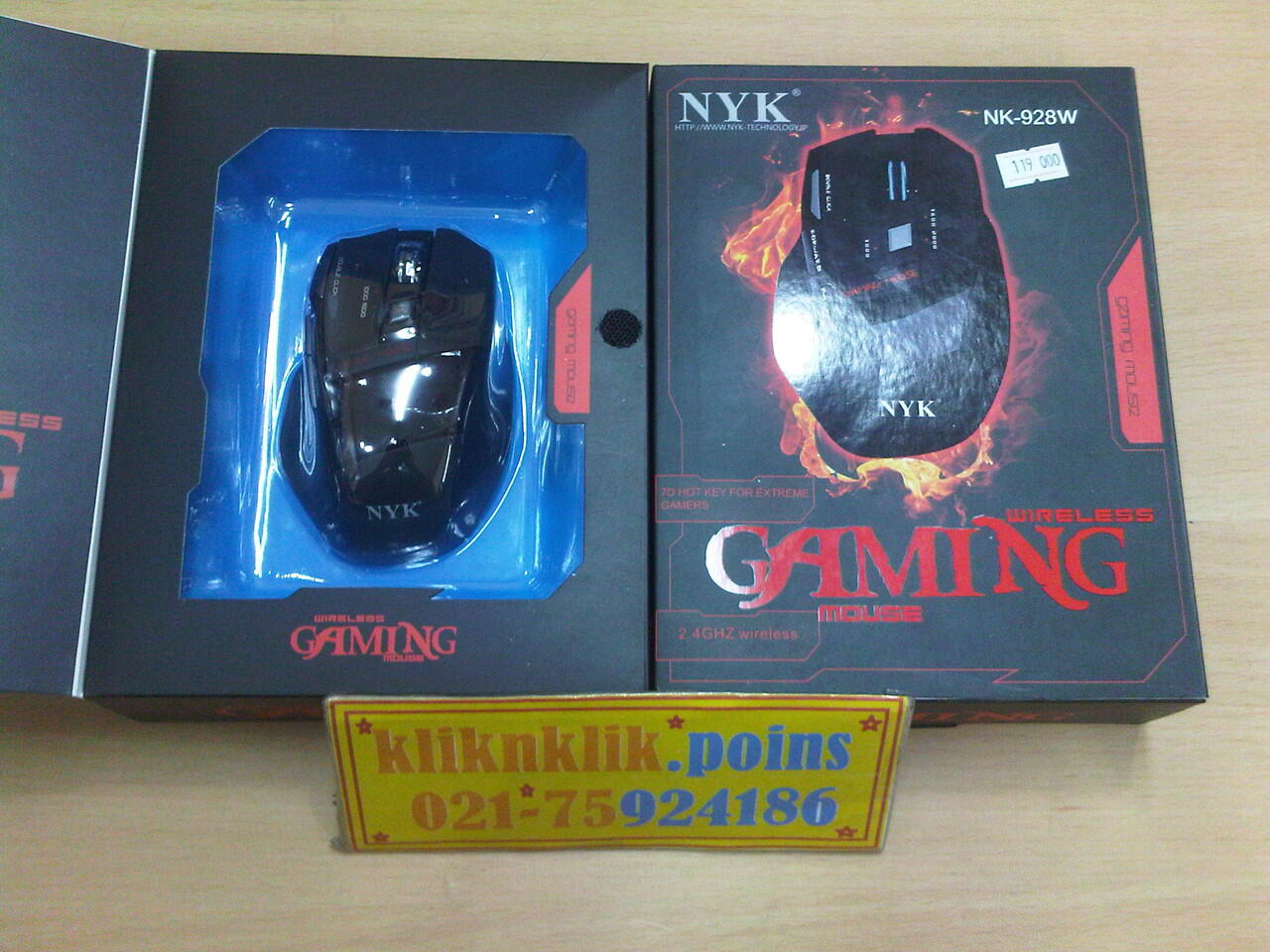 jual mouse Gaming wireless NYK NK-928 Red @kliknklikpoins