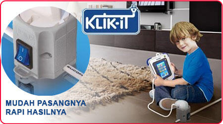 Kabel Ekstension Modern Klik-iT Fleksibel Aman, Mudah & Menggunakan Switch GARANSI