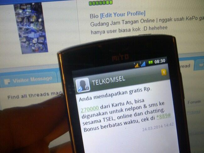 Bonus salah satu Operator Mencapai 650k gan masuk (full pict) no sensor