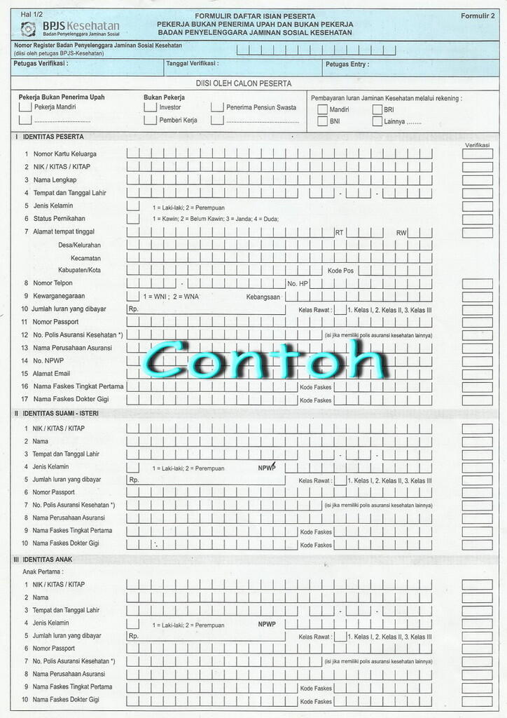 excel 3 bpjs formulir kesehatan Terjual Kota Kesehatan di Pengurusan Kartu BPJS Û© Jasa