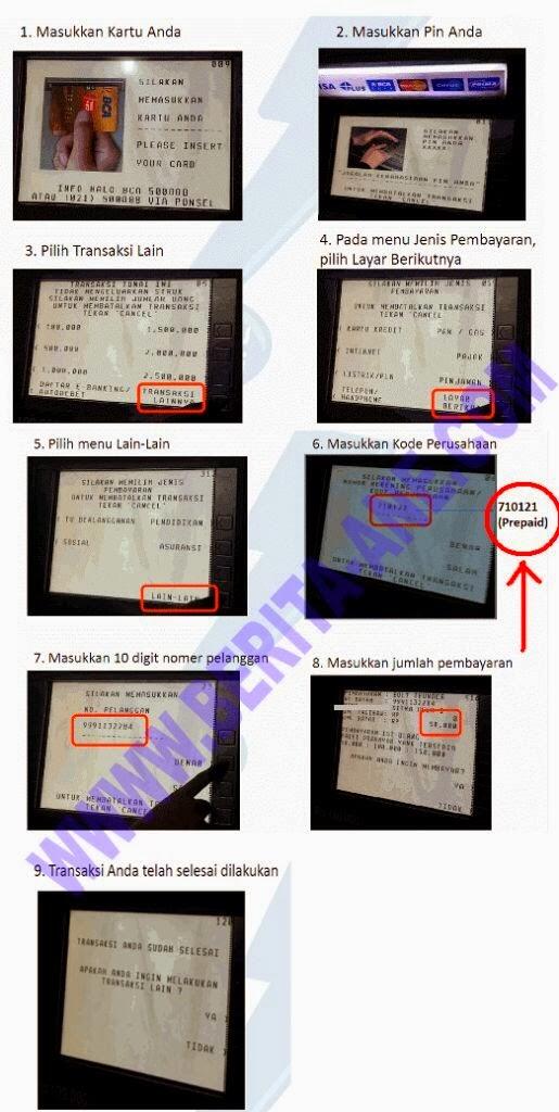 Cara isi ulang Pulsa Bolt 4G LTE di ATM BCA