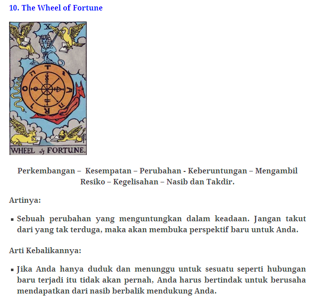 78 Kartu Tarot beserta artinya!