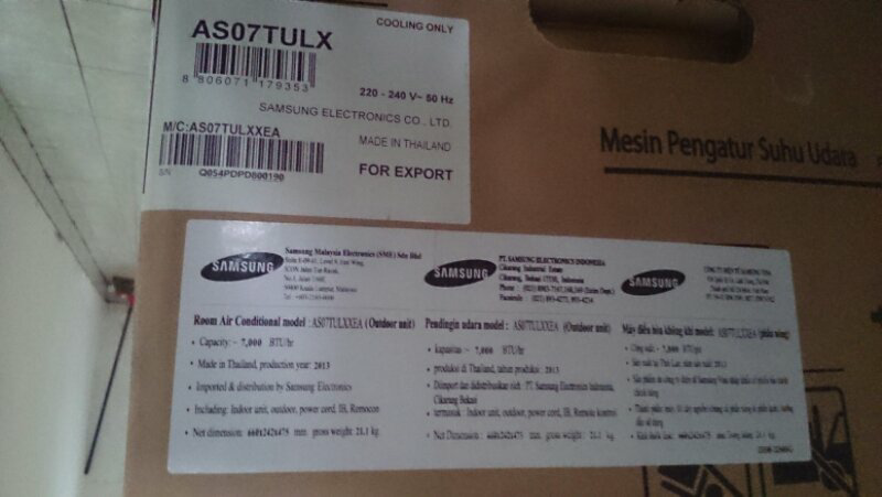 Jual Ac Samsung 3/4 pk