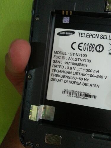 Samsung Galaxy Note 2 GT-N7100 Gray Segel SEIN Murah BANDUNG