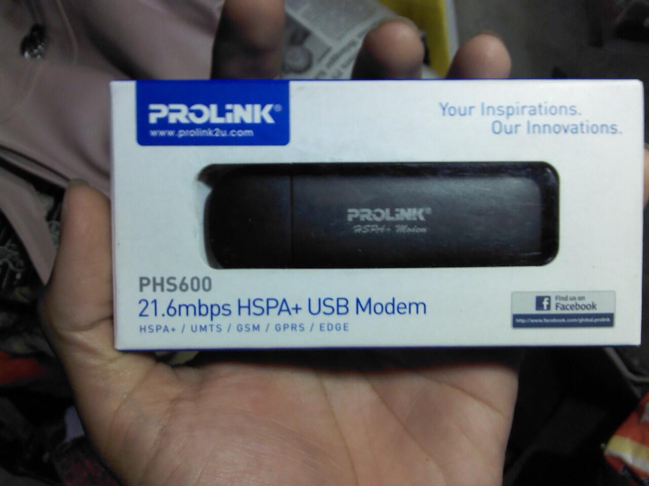 WTS modem prolink phs600 new hadiah