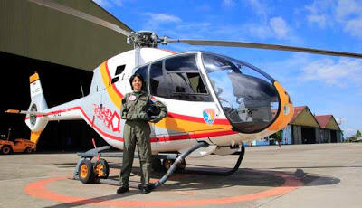 Pilot Helikopter cantik Satu-Satunya yang dimiliki TNI AU 