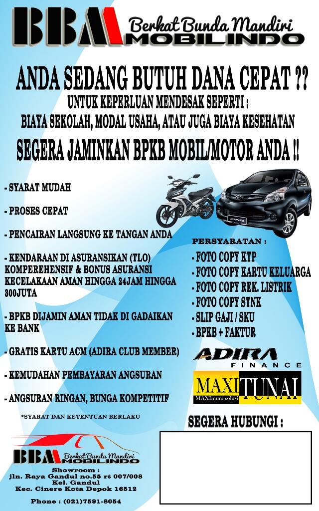 motor jaminan bpkb 2014 JAMINAN KASKUS TUNAI MOBIL/MOTOR Terjual DANA PINJAMAN BPKB