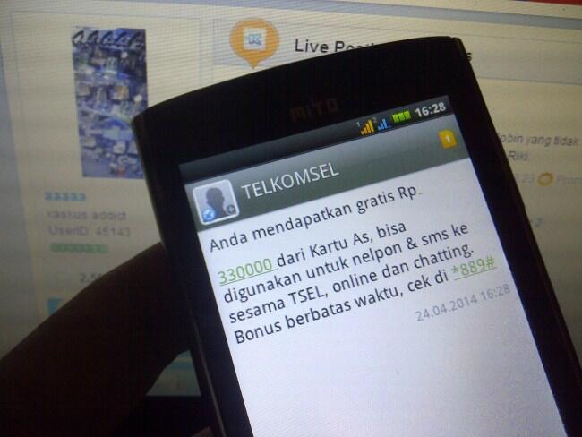 Bonus salah satu Operator Mencapai 650k gan masuk (full pict) no sensor