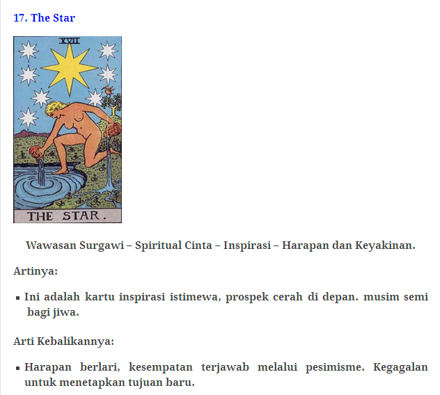 78 Kartu Tarot beserta artinya!