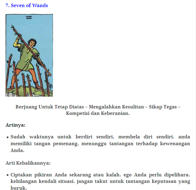 78 Kartu Tarot beserta artinya!