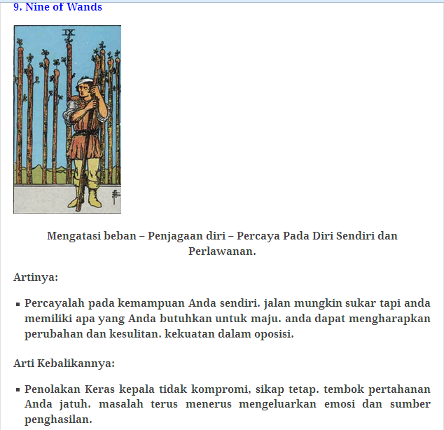 78 Kartu Tarot beserta artinya!