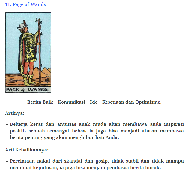 78 Kartu Tarot beserta artinya!