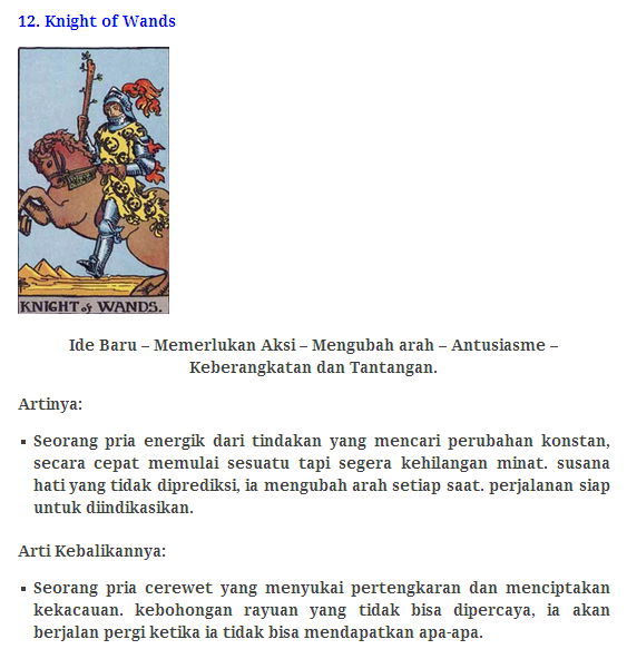 78 Kartu Tarot beserta artinya!