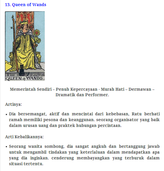 78 Kartu Tarot beserta artinya!