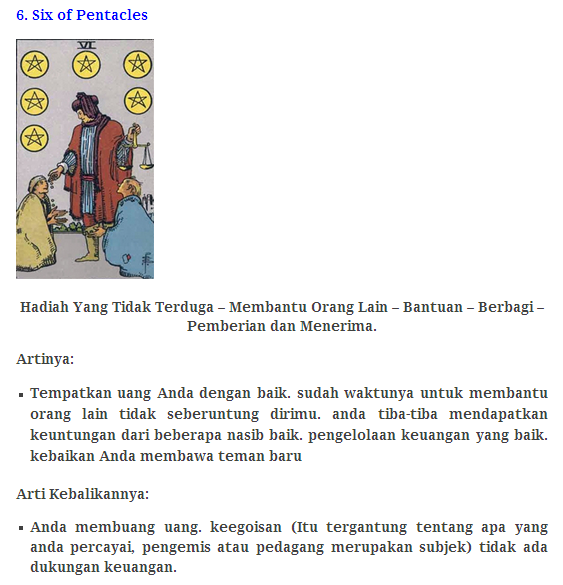 78 Kartu Tarot beserta artinya!