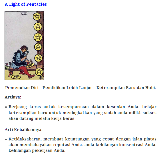 78 Kartu Tarot beserta artinya!