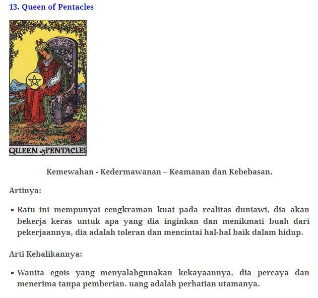 78 Kartu Tarot beserta artinya!